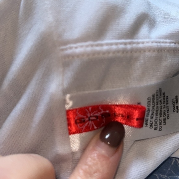 Gossip juniors one piece blue and white tropical print swimsuit with coral trim - Picture 8 of 9